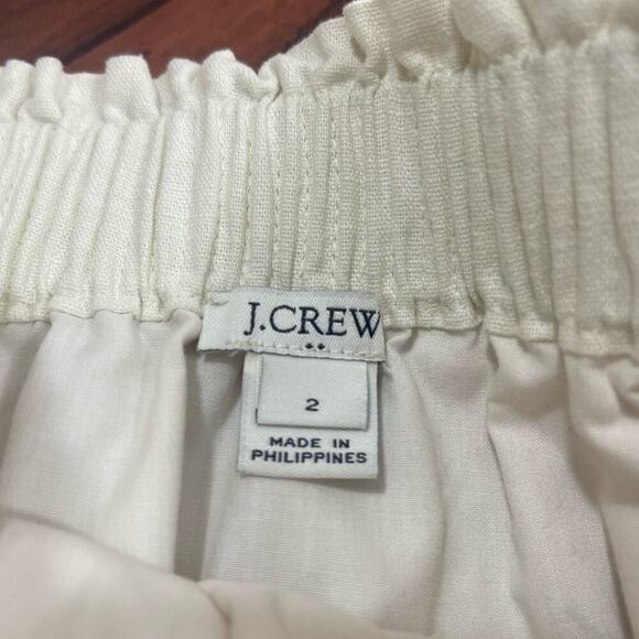 J. Crew Scalloped Hem Skirt Linen Blend Size 2 - Picture 5 of 6